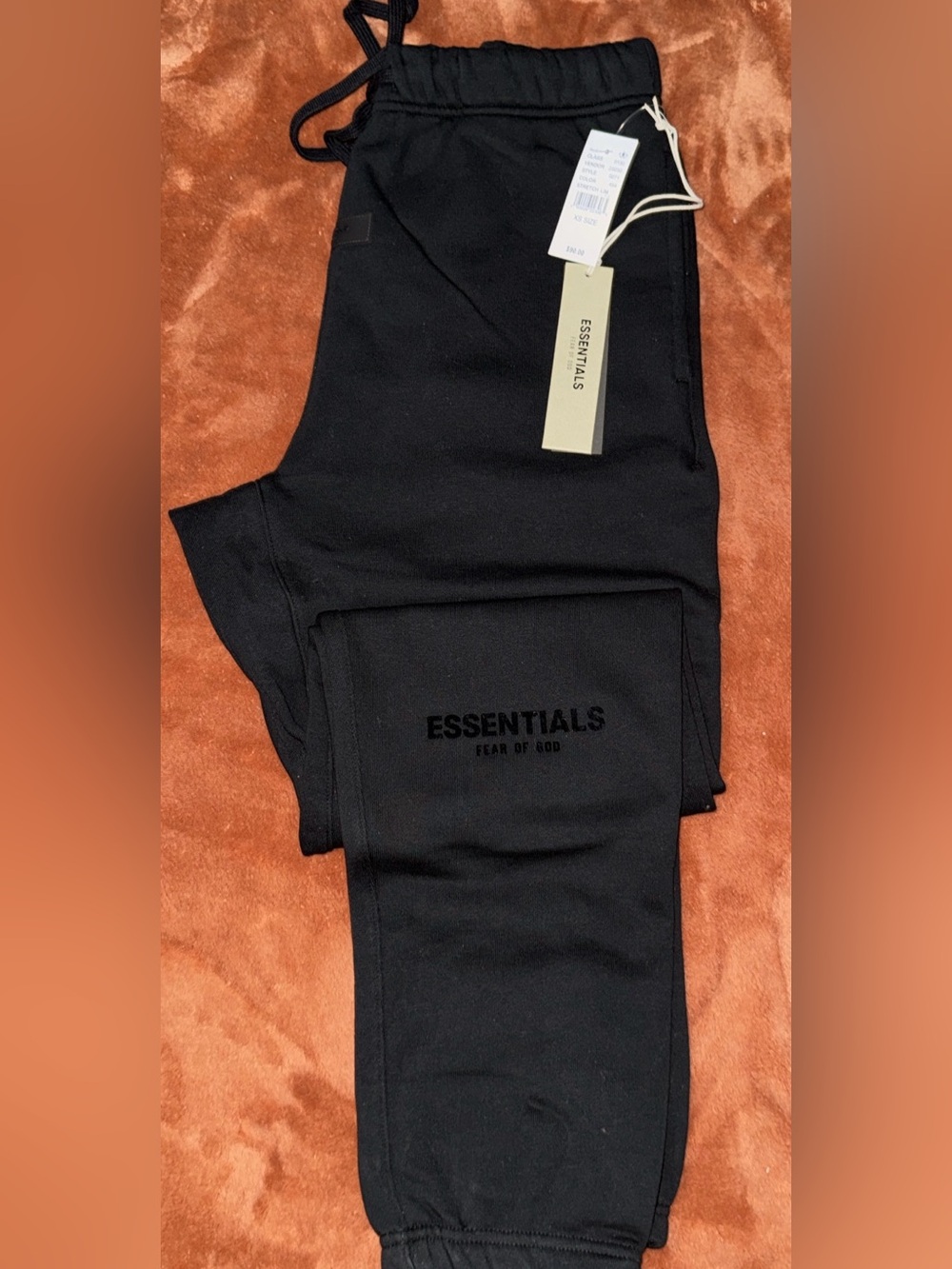 Fear of God ESSENTIALS Black Logo Joggers